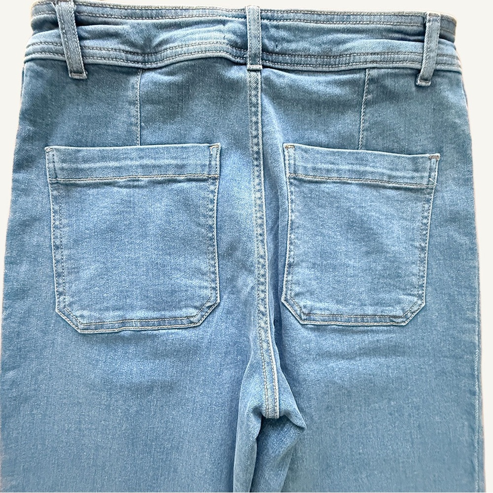 Avec Les Filles Wide Leg Jeans Medium Wash High Rise 27 - Picture 7 of 9